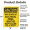 Signmission OSHA Regulations Area In Front Electrical Panel Must Be Kept Clear For 36 Inches, 18 in W x Plastic OS-2PACK-CS-P-1824-L-19216 - alternate 5